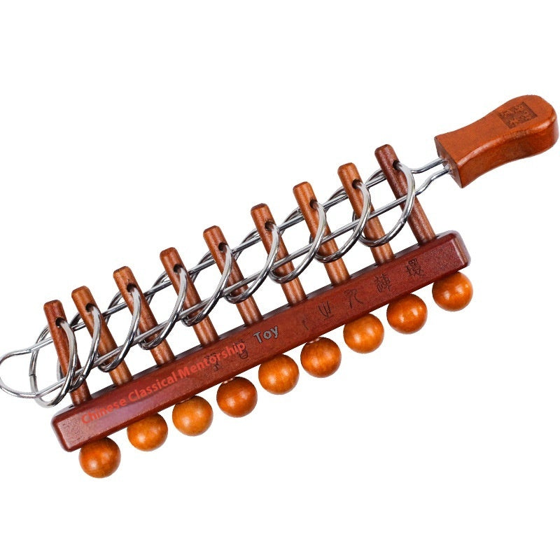 Unlock Chinese String Puzzle Classic Wooden Chinese String Puzzle Chinese Classical Educational Toys