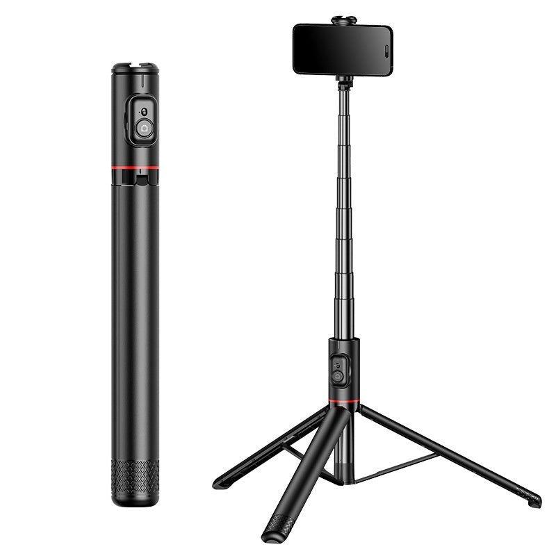 Mobile Phone Bluetooth Selfie Stick Integrated Hidden Multifunctional Tripod Stand For Live Streaming