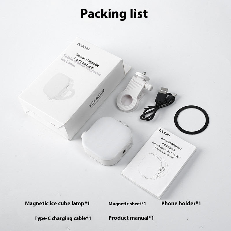 Mobile Phone Magnetic Ice Cube Mini Desktop Fill Light