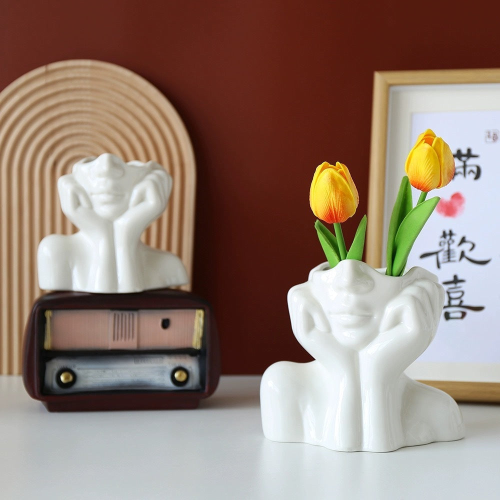 Resin Vase Human Body Shape Art Vase