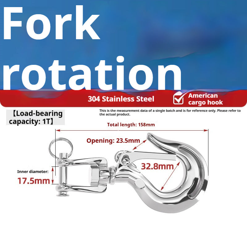 304 Stainless Steel Directional Rotating Ring Load-bearing Hook