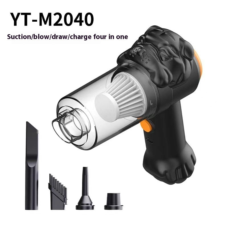 Car Cleaner Car Wireless Charging Suction And Blowing Dual-use