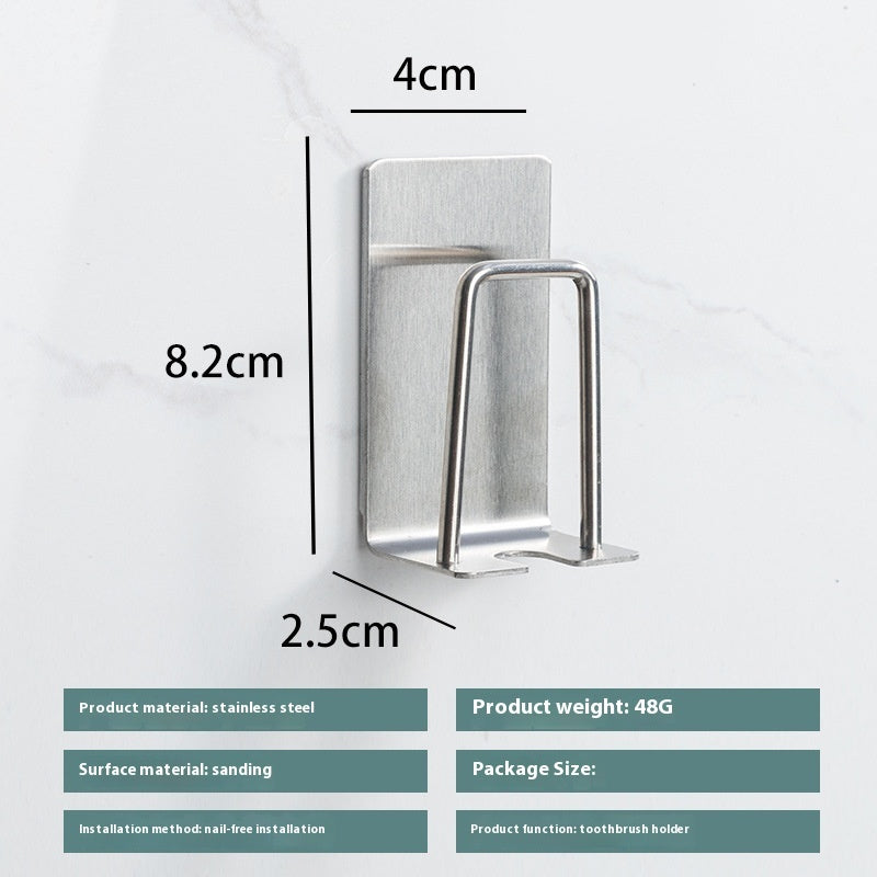 Stainless Steel 304 Toothbrush Holder Punch-free Cup Holder