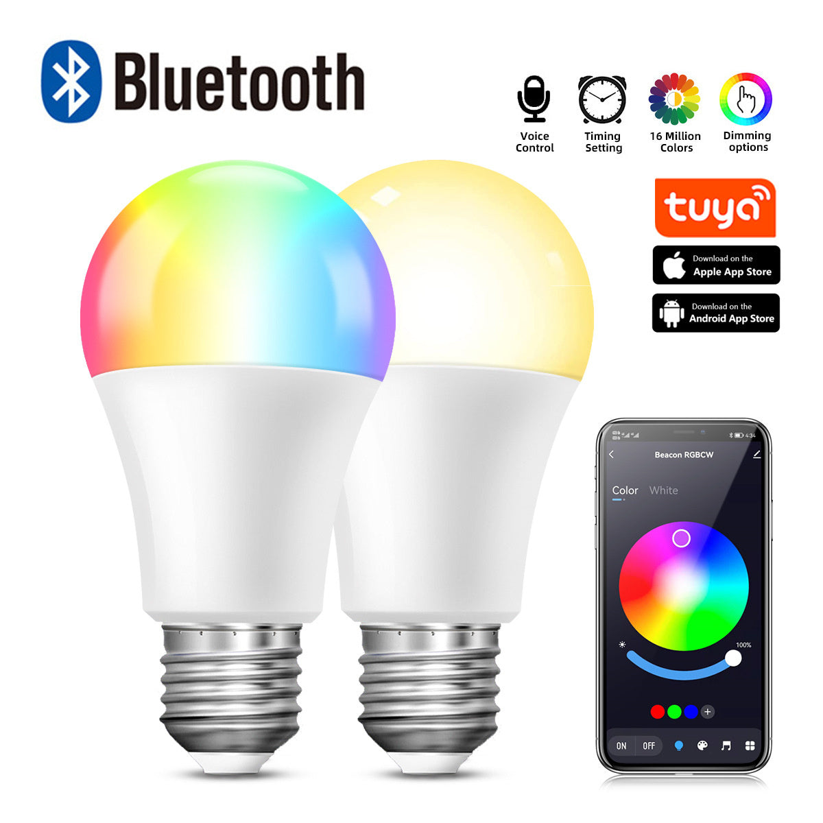 Graffiti WIFI Bluetooth Smart Bulb RGB Electrodeless Dimming