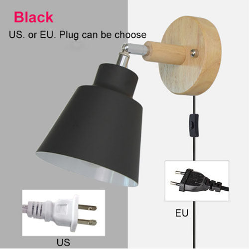 Modern Minimalist Bedroom Log Bedside Lamp