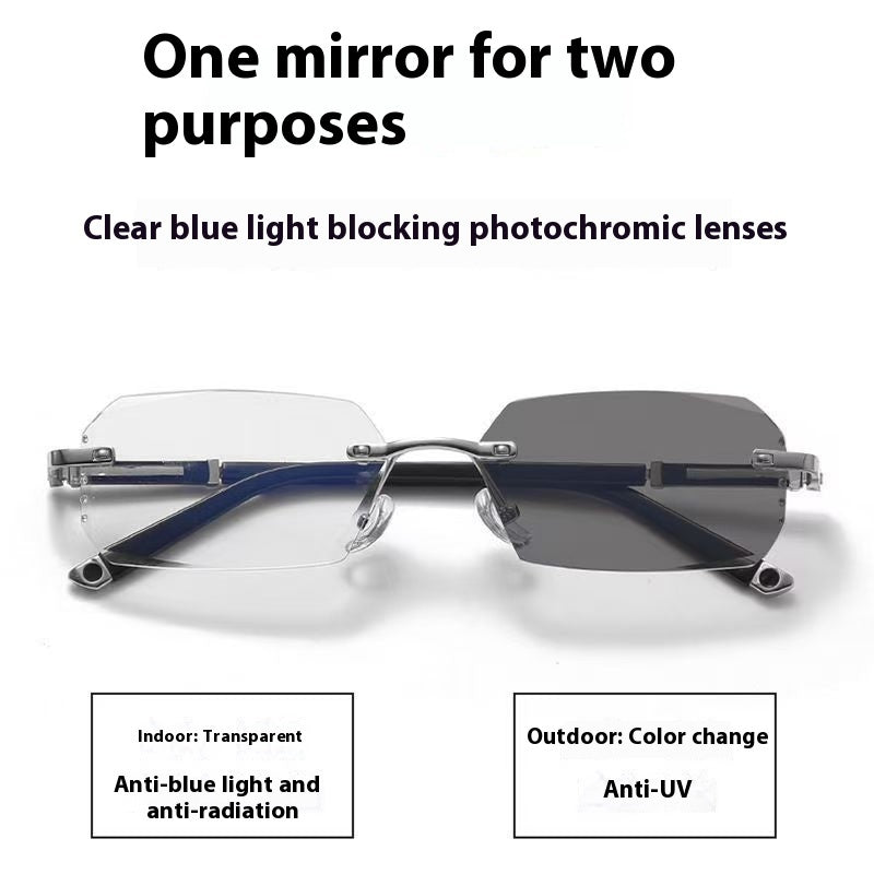 Anti-Fatigue Anti-radiation Photochromic Reading Glasses