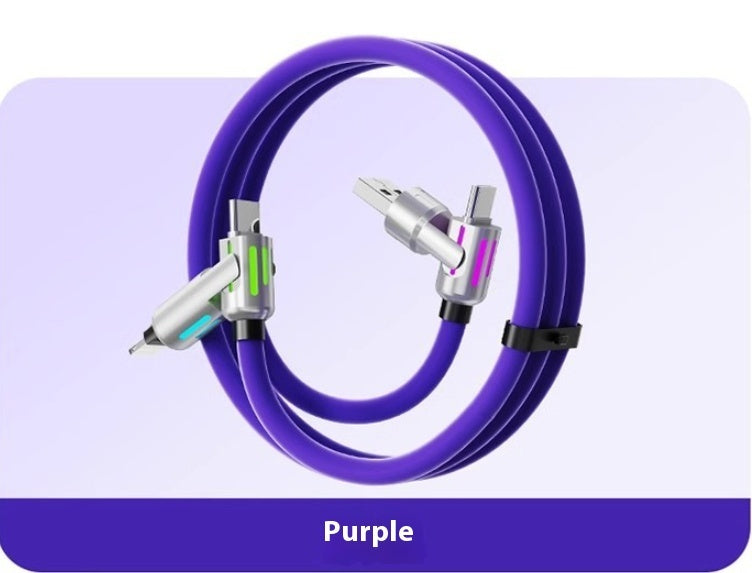 240W Light Column Four-in-one Colorful Indicator Light Mobile Phone Charging Cable