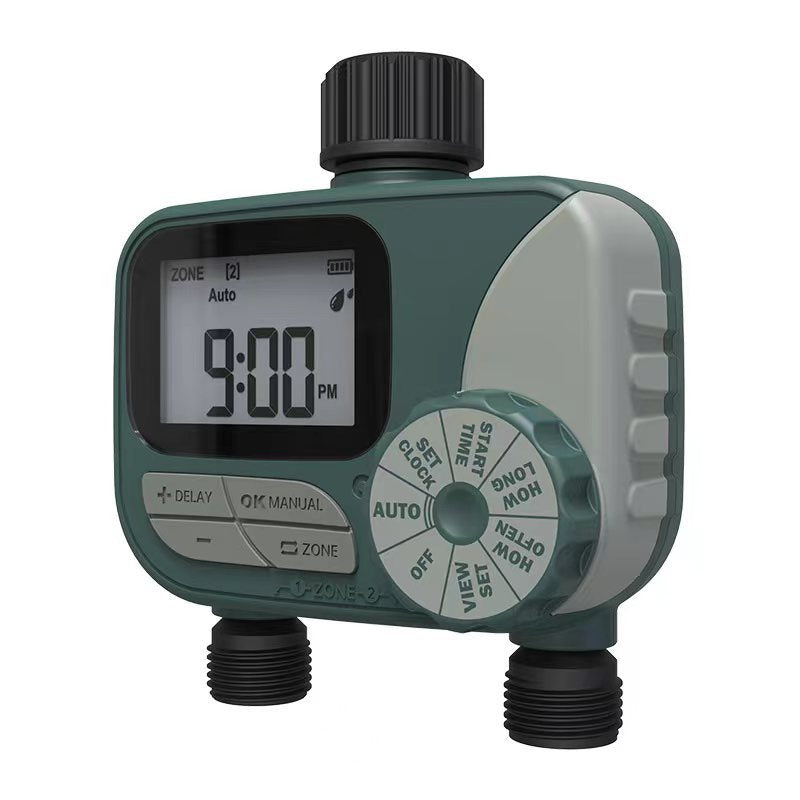 Garden Irrigation Double Valve Automatic Controller Intelligent Watering Flowers