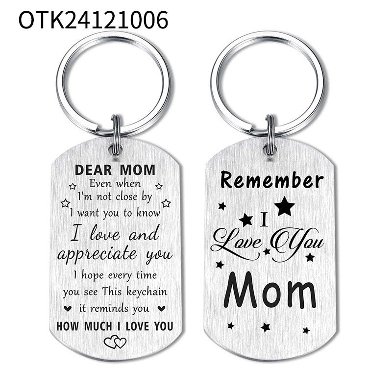 Dog Tag Lettering DAD Mom Handbag Pendant Father's Day Mother's Day