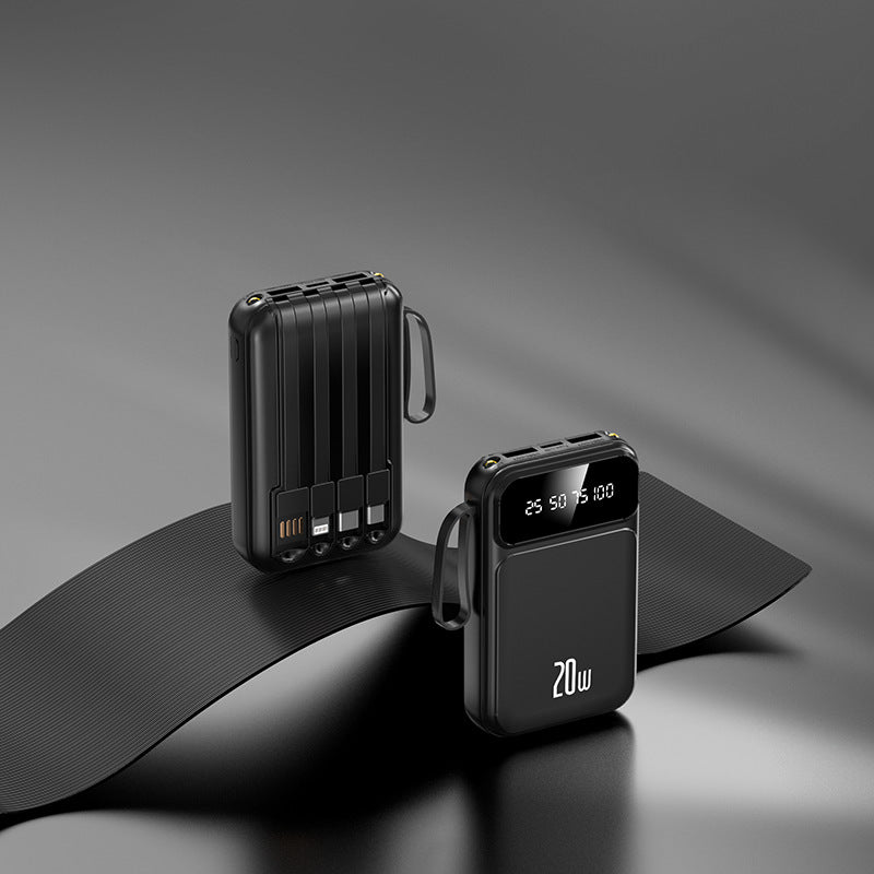With Cable Power Bank Large Capacity Mini
