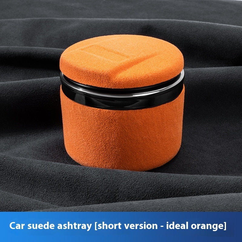 Suede Luminous Prevent Fly Ash Car Ashtray