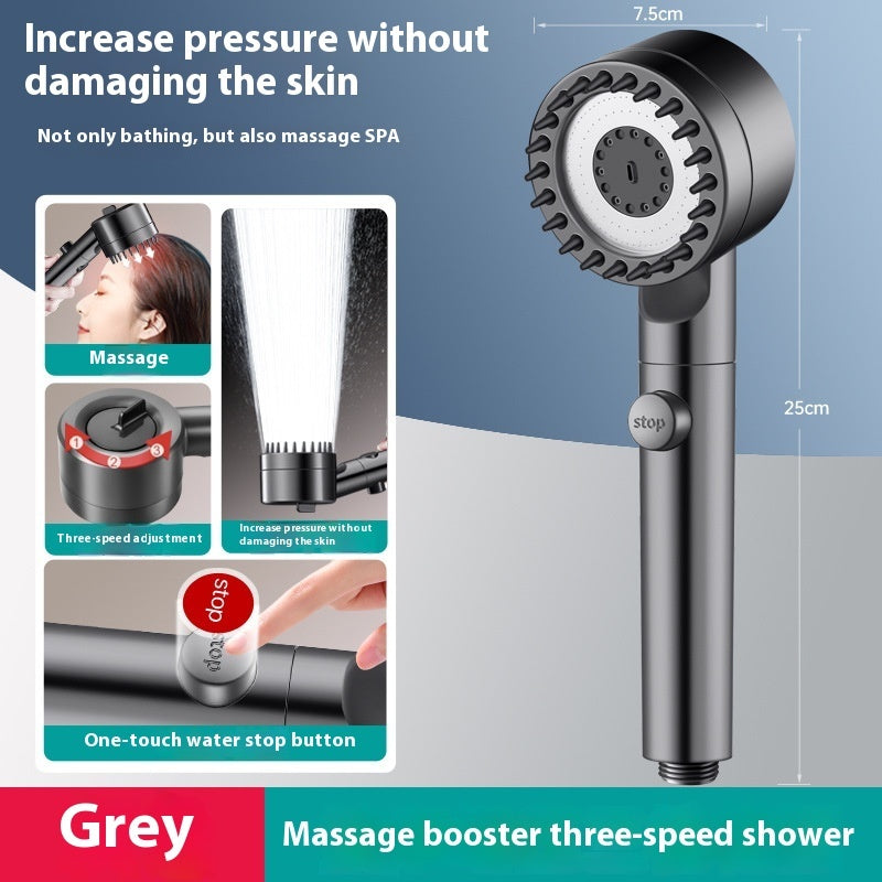 Supercharged Shower Head Pressurized Filtration Bath Set