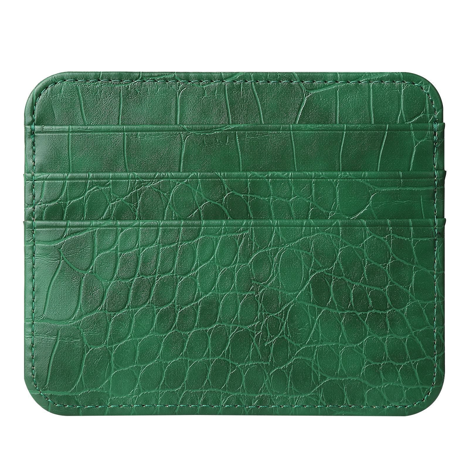 Ultra-thin Double-sided Large Capacity Leather Card Bag