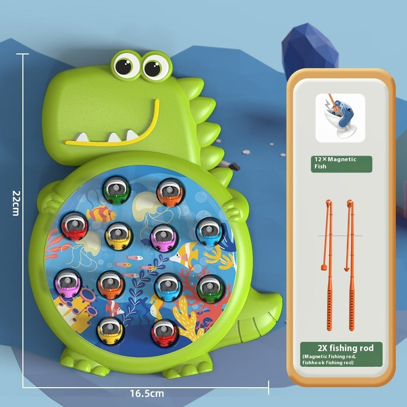 Children's Simulation Magnetic Dinosaur Fishing Plate