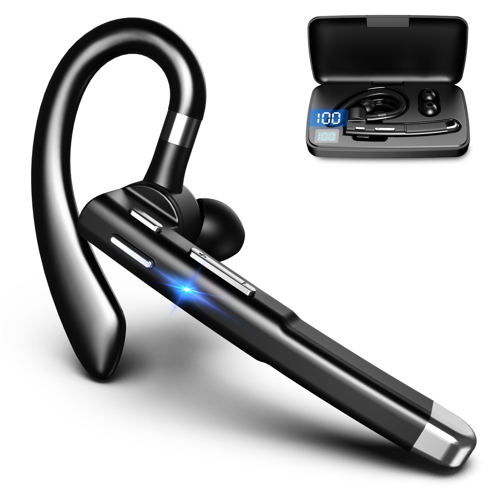 Ear-mounted Single-ear Bluetooth Headset with Call Noise Reduction