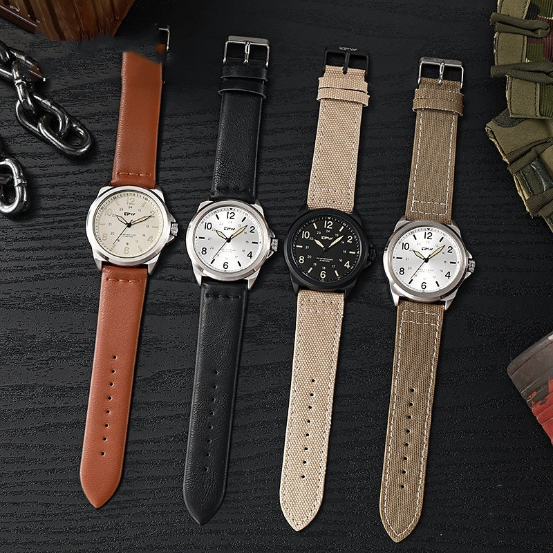 Business Casual Belt Style Waterproof Lightweight Pointer Men's Quartz Watch