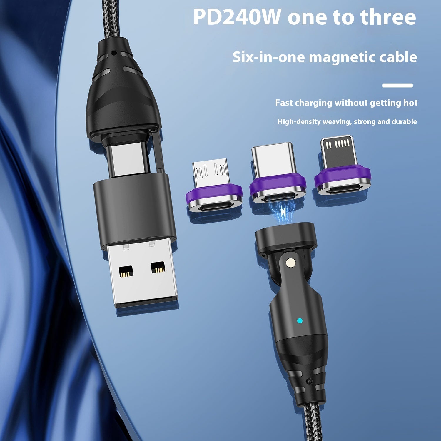 New Six-in-one 240W Magnetic Data Cable