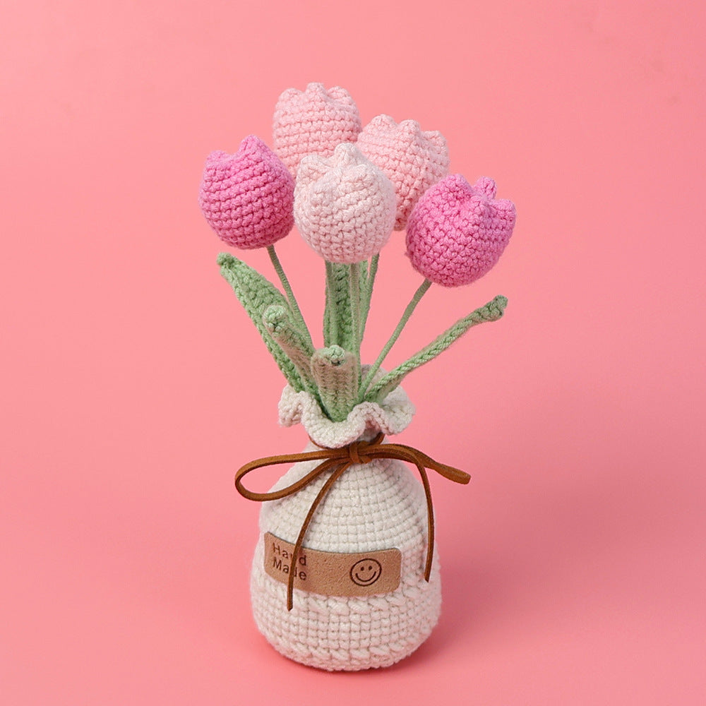 Handmade Wool Knitted Flower Pot