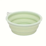 Hanging Dog Pet Folding Silicone Bowl Outdoor Travel Portable Food Water Container Feeding Tray Bowl Macaron Color Pet Supplies
