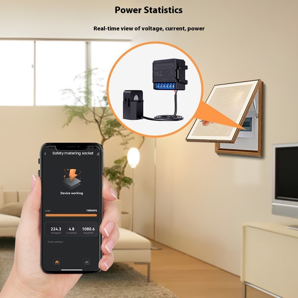 Smart On-off Device WiFi Monitoring Electricity Statistics Meter