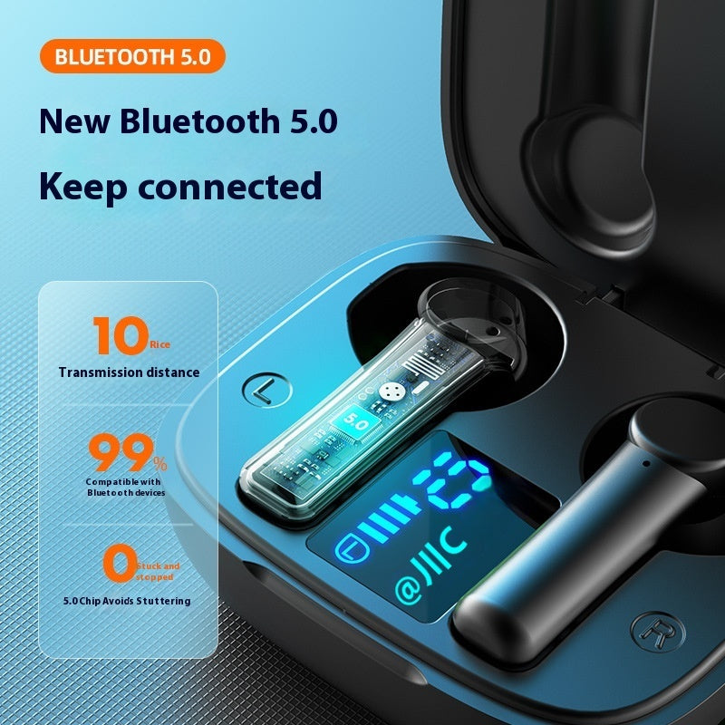 Digital Display Sports In-ear Waterproof Wireless Bluetooth Headset