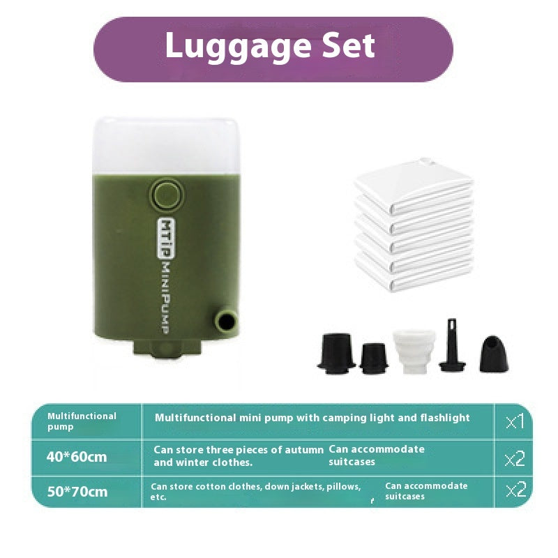 Outdoor Portable Floatation Bed Vacuum Bag Air Camping Lantern