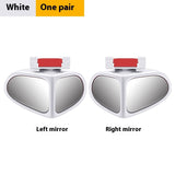 Car Front And Back Wheels Blind Area Rearview Mirror 360 Degree Reflector