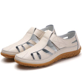 Summer Handmade Retro Soft Sole Leather Velcro Casual Women's Shoes