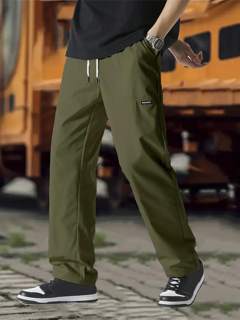 Men's Fashion Personality Solid Color Casual Pants