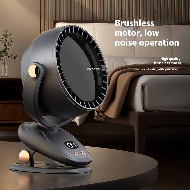 Shaking Head USB Multi-function Bladeless Clip Fan