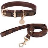 Hand Holding Rope Sets Of  Leather Collars For Small Pets
