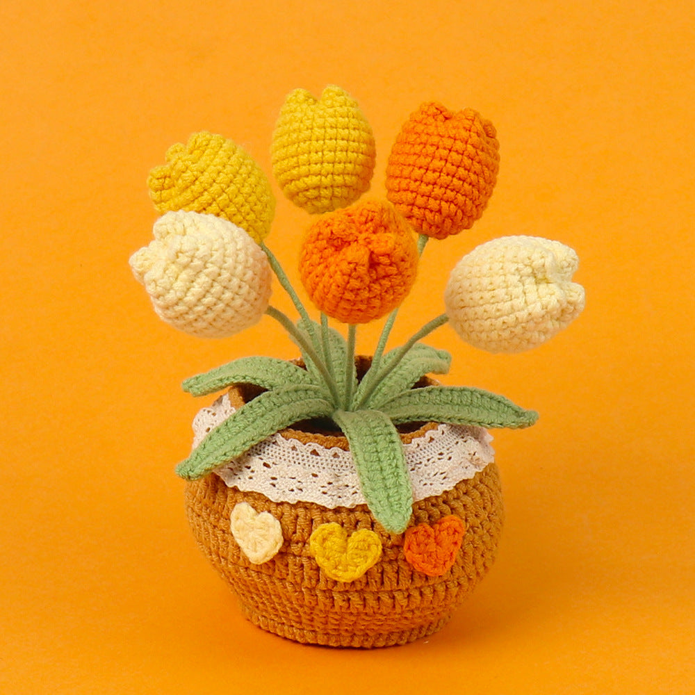 Handmade Wool Knitted Flower Pot