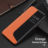 Side Window Magnetic Light And Drop-resistant Flip Bracket Phone Case