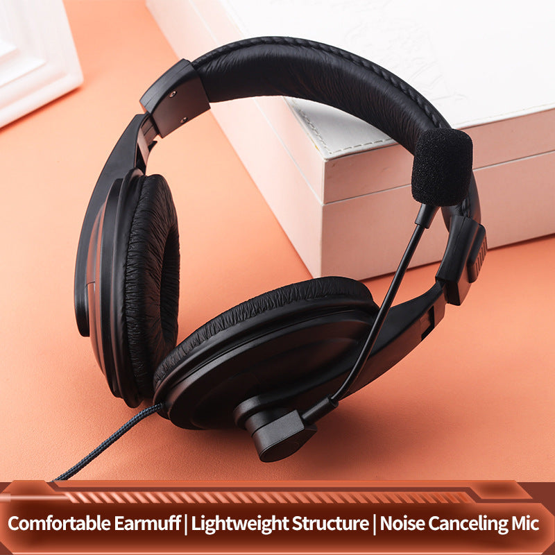 Head-mounted Computer Notebook Phone Wired Headset