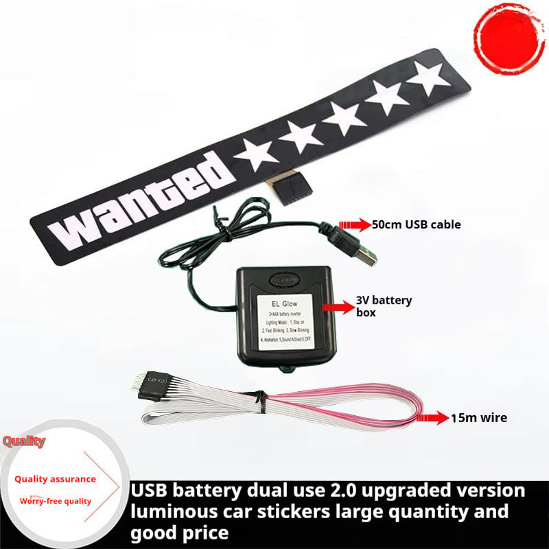 PVC Personality Luminous Automobile Sticker
