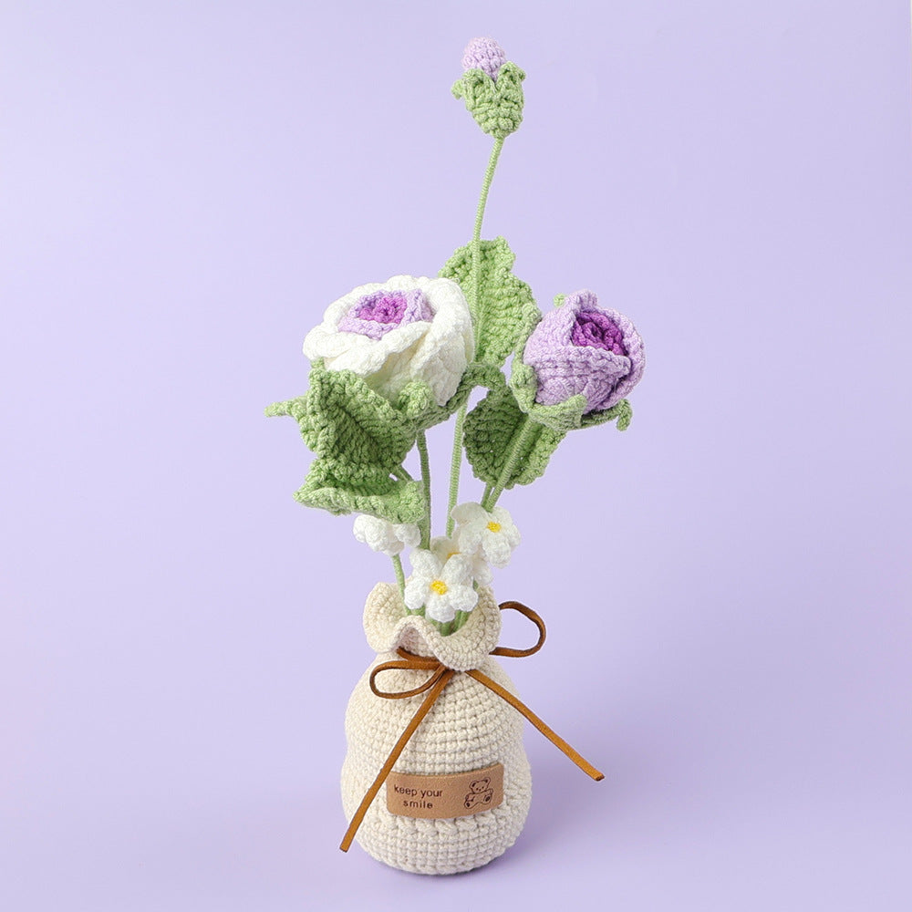 Handmade Wool Knitted Flower Pot