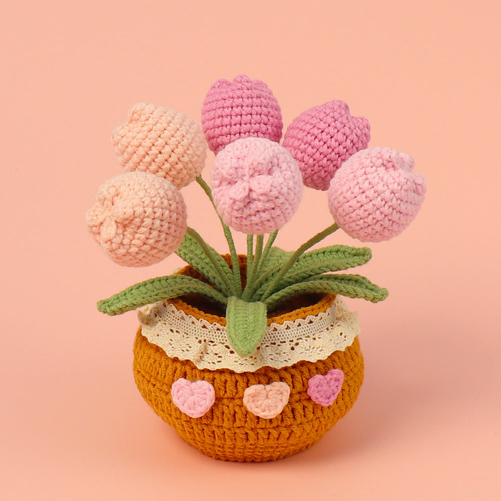 Handmade Wool Knitted Flower Pot
