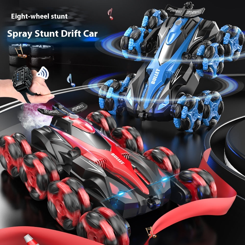 Eight-wheel Gesture Induction Remote Control Deformation Rock Crawler Spray Drift Tumbling Stunt Car