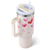 40 Oz Insulated Tumbler With Handle Straw