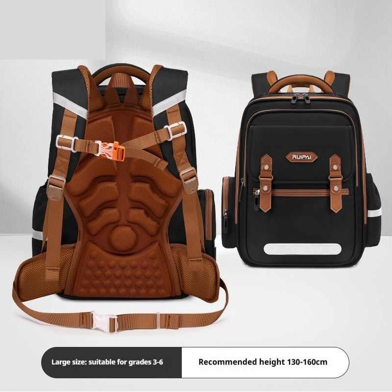 Large Capacity Burden-reducing Waterproof Children's Spine Protection Schoolbag