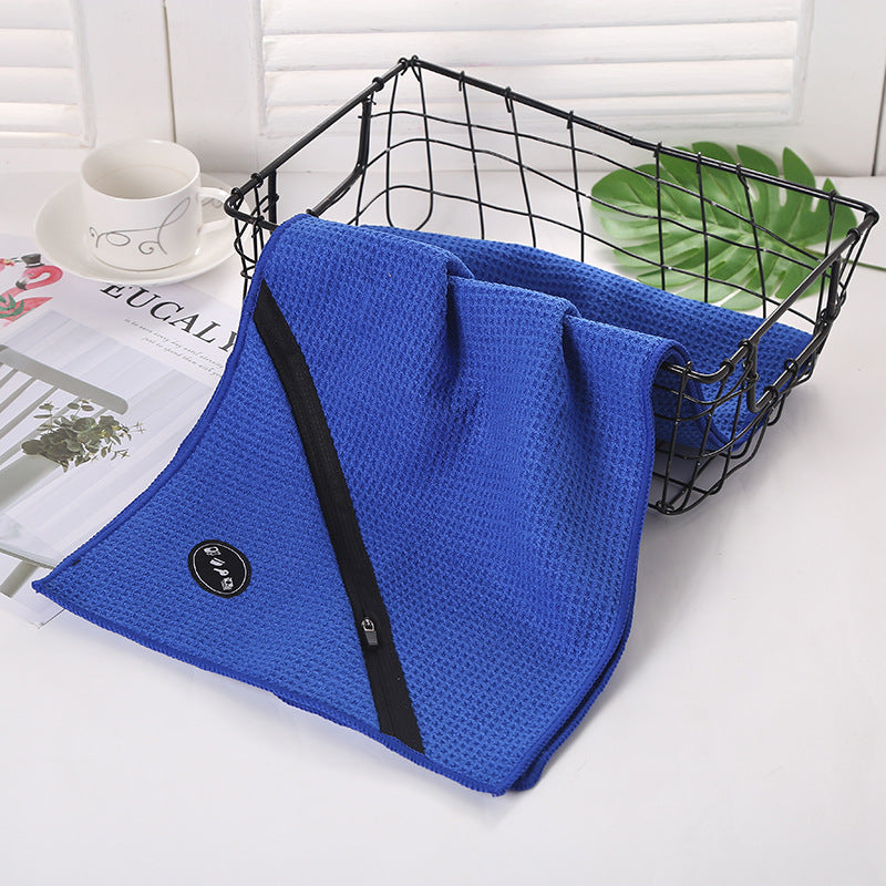 Microfiber Pineapple Zipper Sports Towel Outdoor