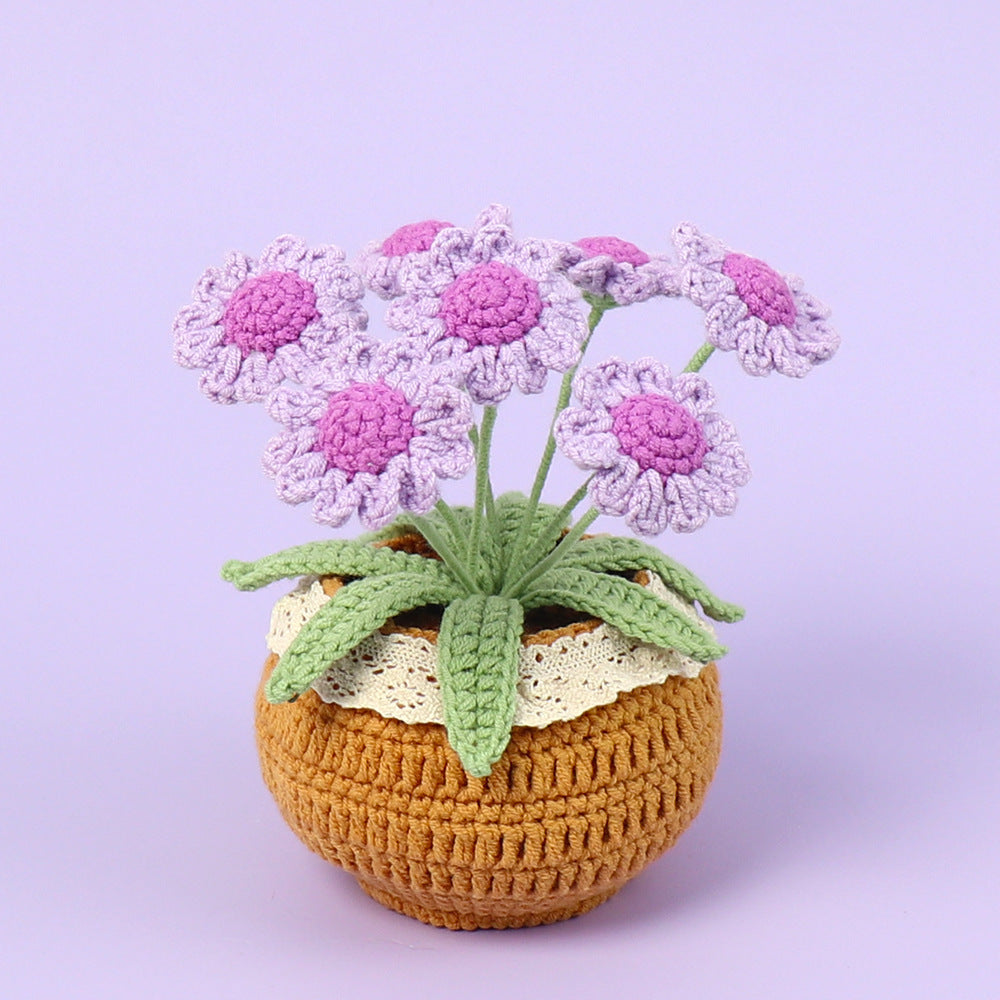 Handmade Wool Knitted Flower Pot