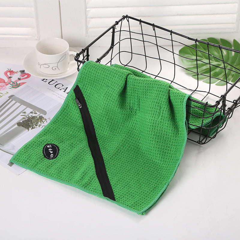 Microfiber Pineapple Zipper Sports Towel Outdoor
