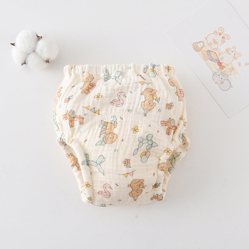 Gauze Cotton Baby's Ring Urine Training Pants Pure Diaper Pants