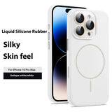 Liquid Silicone Magnetic Crystal Lens Phone Case Protective Cover