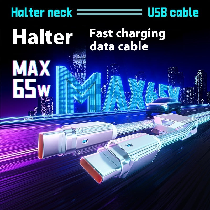 Lanyard PD65W Braided Fast Charging Mobile Phone Charging Cable