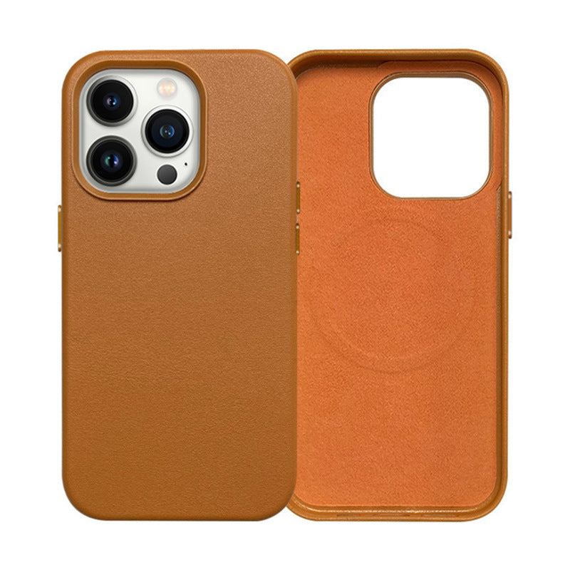 IPhone14 Series Magnetic Business Leather Drop-resistant Anti-wear Phone Case