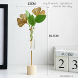 Golden Wrought Iron Ornaments Test Tube Vases