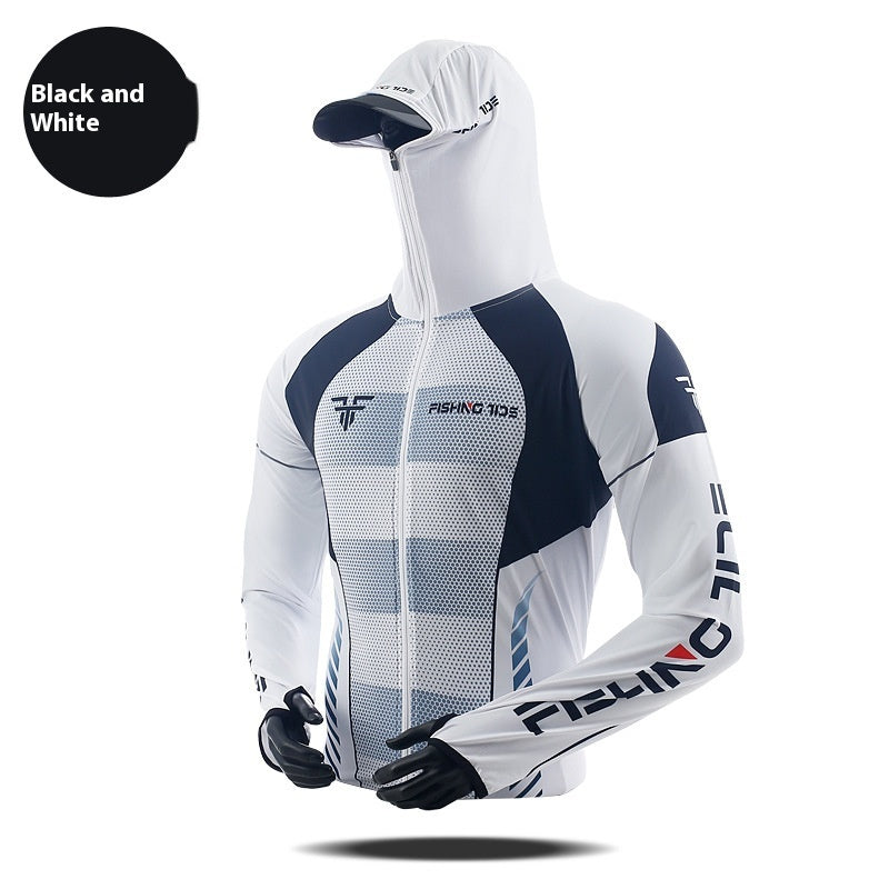 Fishing Suits Sun Protection Men's Summer Breathable Ice Silk Clothing Outdoor Sports Quick-drying
