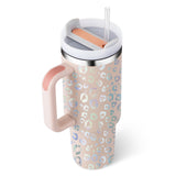 40 Oz Insulated Tumbler With Handle Straw